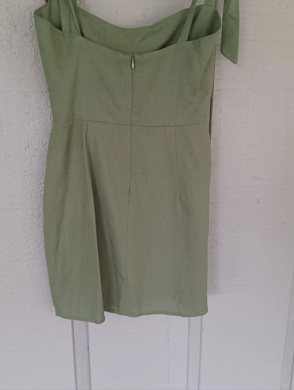 Park And Fifth Tilley Mini Dress Size S Women Feminine Tie Shoulder In Forest - Picture 6 of 11